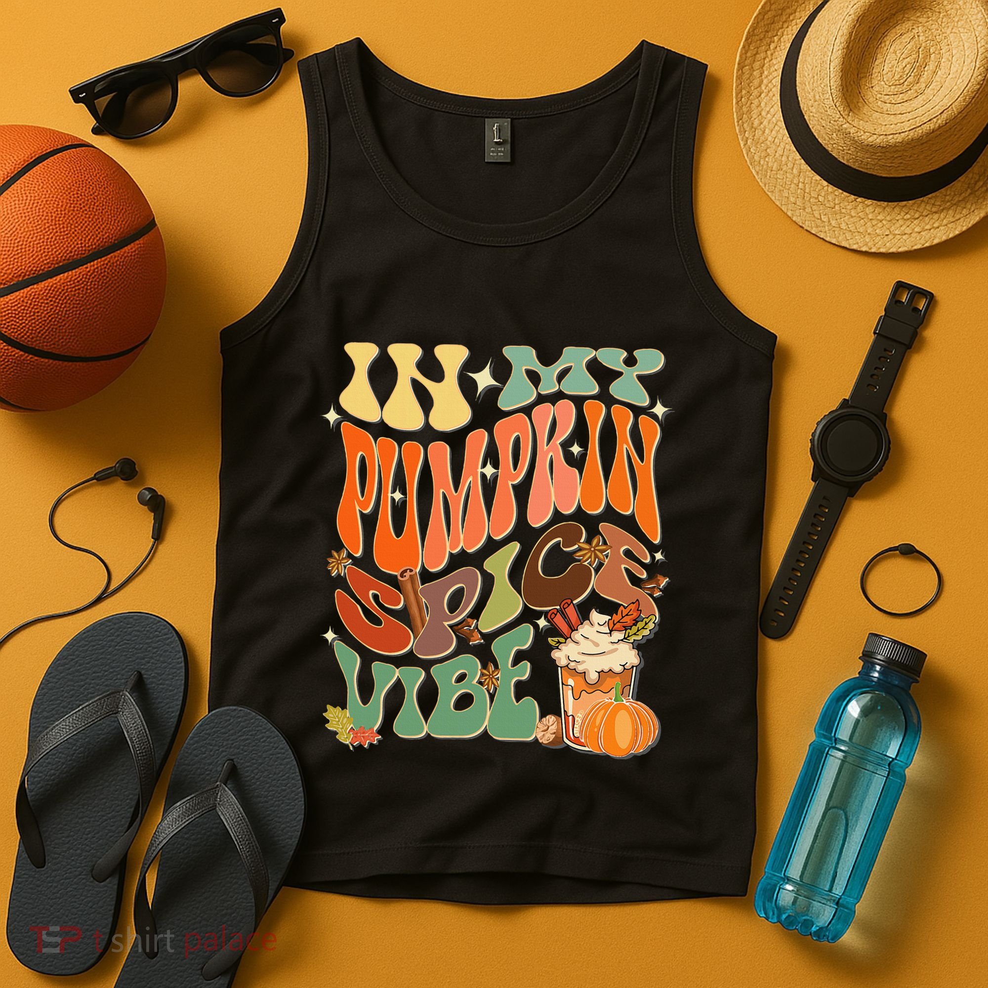 In My Pumpkin Spice Vibe Halloween Thanksgiving Fall Harvest Tank Top