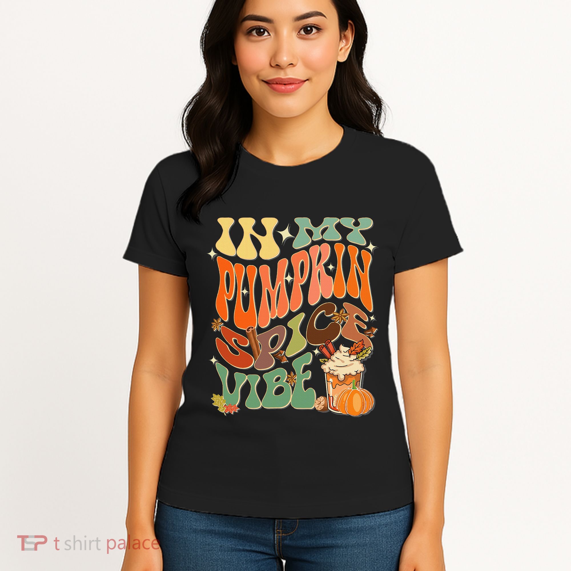 In My Pumpkin Spice Vibe Halloween Thanksgiving Fall Harvest Women's T-Shirt