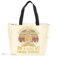 I'm Mostly Peace Love And Light And Little Go F Yours Gift Tote Bag thumb 0