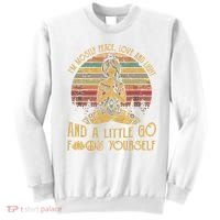 I'm Mostly Peace Love And Light And Little Go F Yours Gift Sweatshirt thumb 0