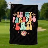 In My Parapro Era Cool Para Club Paraprofessional Teacher Golf Towel thumb 1