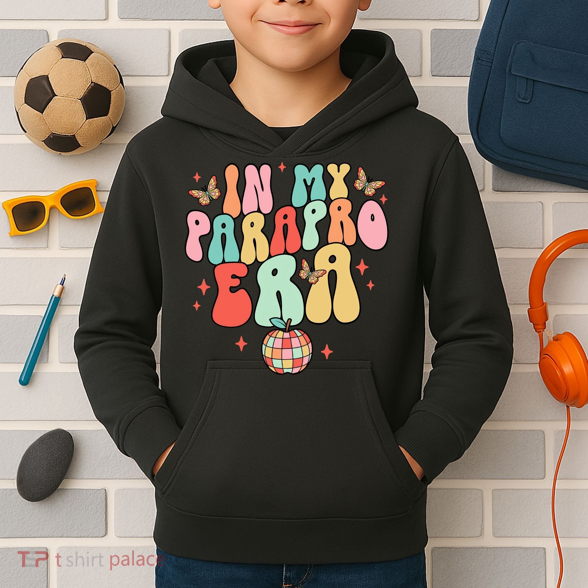 In My Parapro Era Cool Para Club Paraprofessional Teacher Kids Hoodie