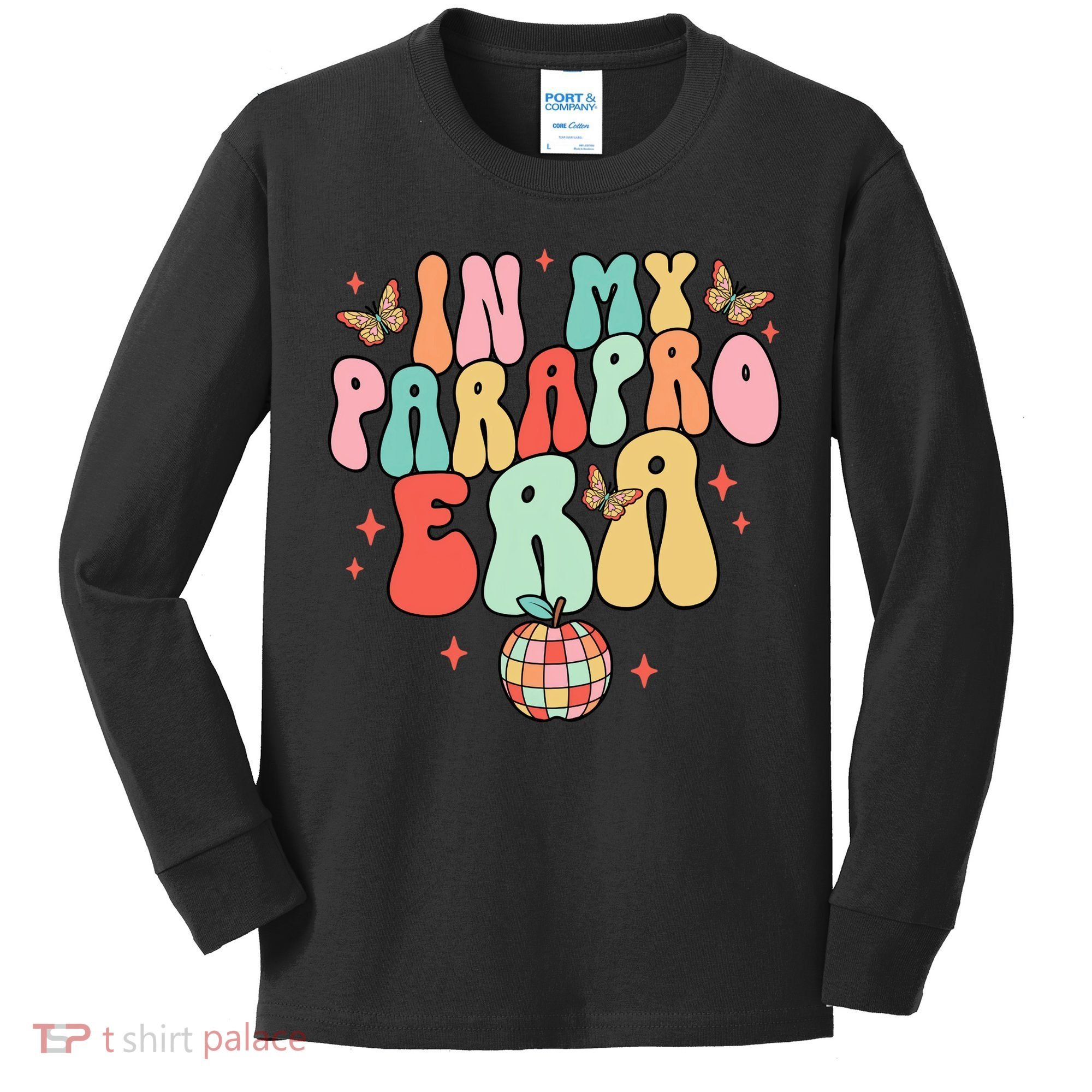 In My Parapro Era Cool Para Club Paraprofessional Teacher Kids Long Sleeve Shirt