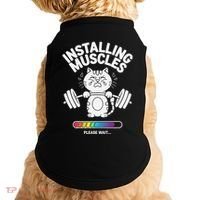 Installing Muscles Please Wait Cat Workout Gym Fitness Doggie Tank thumb 0