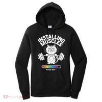 Installing Muscles Please Wait Cat Workout Gym Fitness Women's Hoodie thumb 0