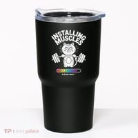 Installing Muscles Please Wait Cat Workout Gym Fitness Tumbler thumb 0