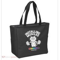 Installing Muscles Please Wait Cat Workout Gym Fitness Tote Bag thumb 2