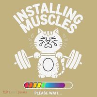 Installing Muscles Please Wait Cat Workout Gym Fitness Mousepad thumb 1