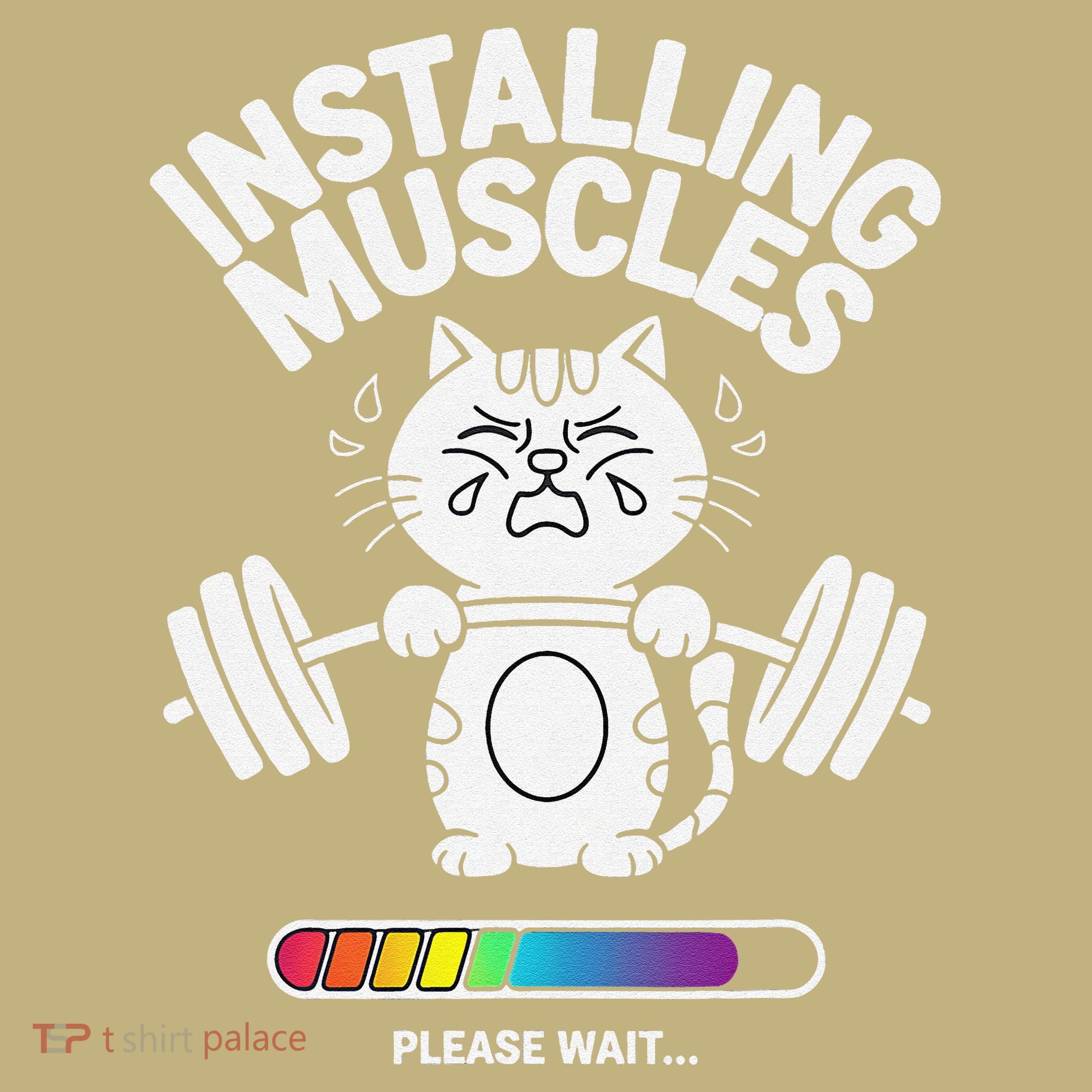 Installing Muscles Please Wait Cat Workout Gym Fitness Mousepad