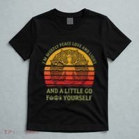 IM Mostly Peace Love And Light And A Little Go Yoga Vintage T-Shirt thumb 5