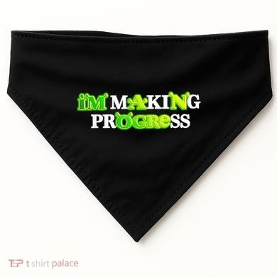 I’M Making Progress Funny USA-Made Doggie Bandana
