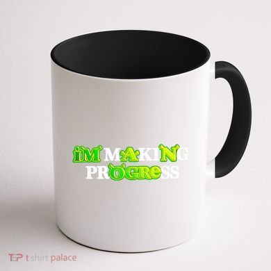 I’M Making Progress Funny Coffee Mug back