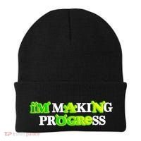 I’M Making Progress Funny Beanie thumb 0