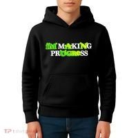 I’M Making Progress Funny Kids Hoodie thumb 4
