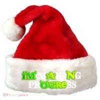 I’M Making Progress Funny Santa Hat thumb 0