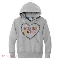 Inclusion Matters Positive Diversity Kindness Matter Heart Kids Hoodie thumb 0