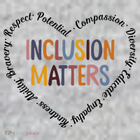 Inclusion Matters Positive Diversity Kindness Matter Heart Kids T-Shirt thumb 2