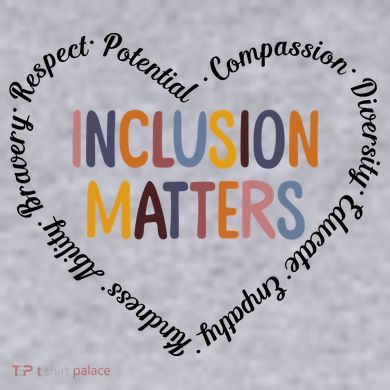 Inclusion Matters Positive Diversity Kindness Matter Heart Women's Racerback Cropped Tank