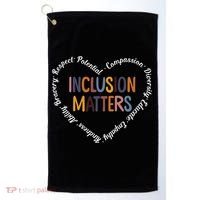 Inclusion Matters Positive Diversity Kindness Matter Heart Golf Towel thumb 0