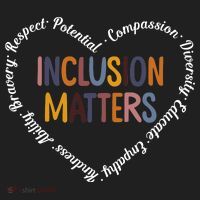 Inclusion Matters Positive Diversity Kindness Matter Heart Golf Towel thumb 3