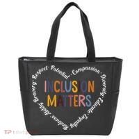 Inclusion Matters Positive Diversity Kindness Matter Heart Tote Bag thumb 0