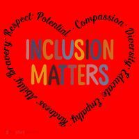 Inclusion Matters Positive Diversity Kindness Matter Heart Santa Hat thumb 1