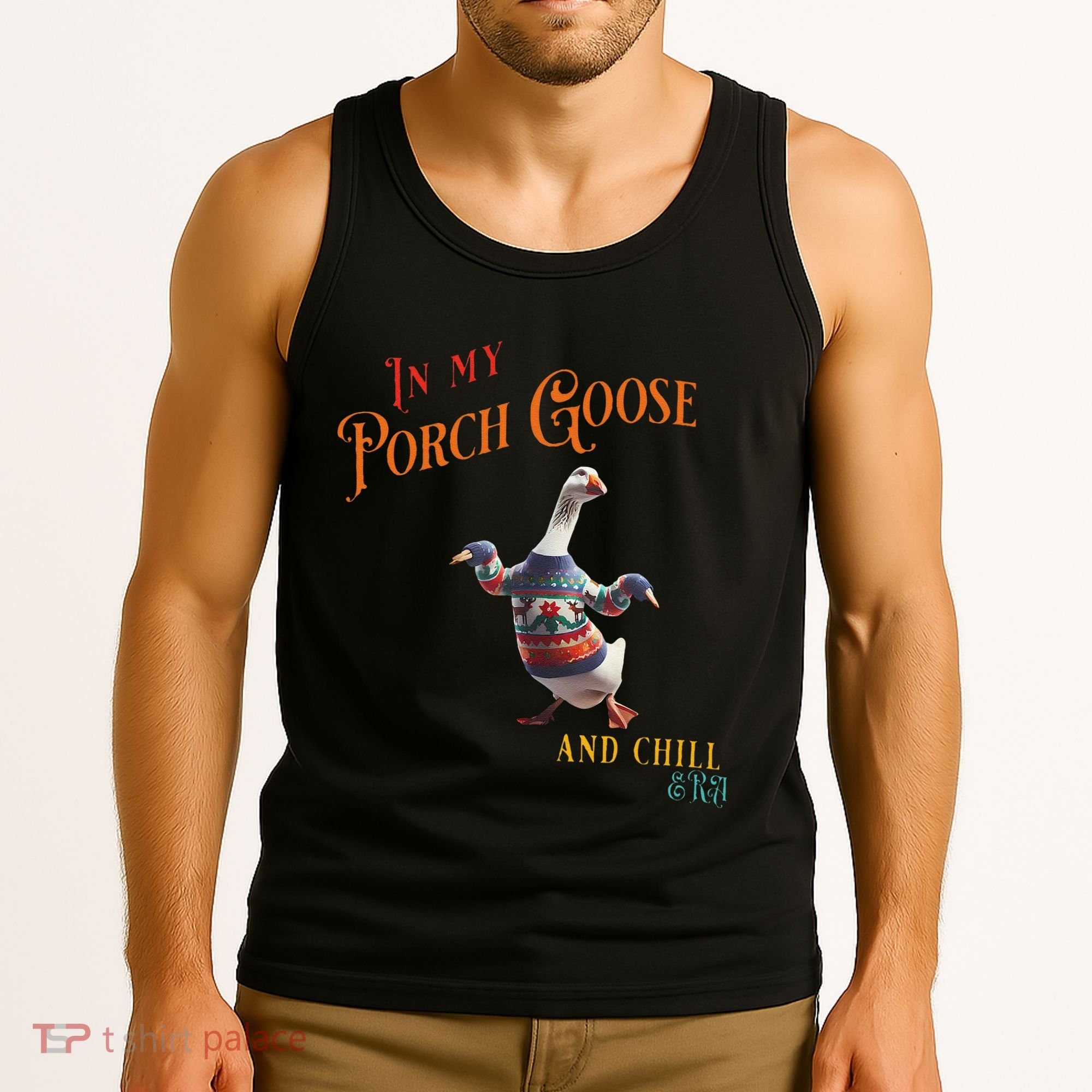In My Porch Goose And Chill Era Funny Tank Top