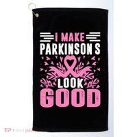 I Make Parkinsons Look Good Funny Parkinsons Disease Gift Golf Towel thumb 0