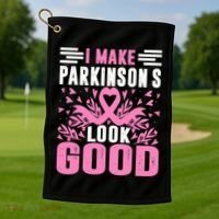 I Make Parkinsons Look Good Funny Parkinsons Disease Gift Golf Towel thumb 1