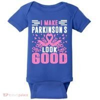 I Make Parkinsons Look Good Funny Parkinsons Disease Gift Baby Bodysuit thumb 0