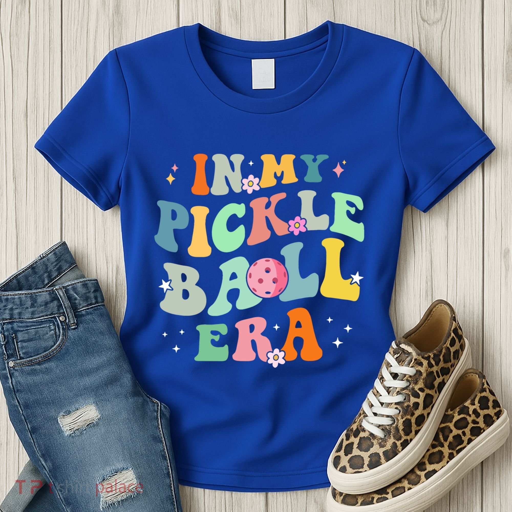 In My Pickleball Era Retro Game Day Funny Pickleball Player Gift Women's T-Shirt
