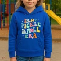 In My Pickleball Era Retro Game Day Funny Pickleball Player Gift Kids Hoodie thumb 3