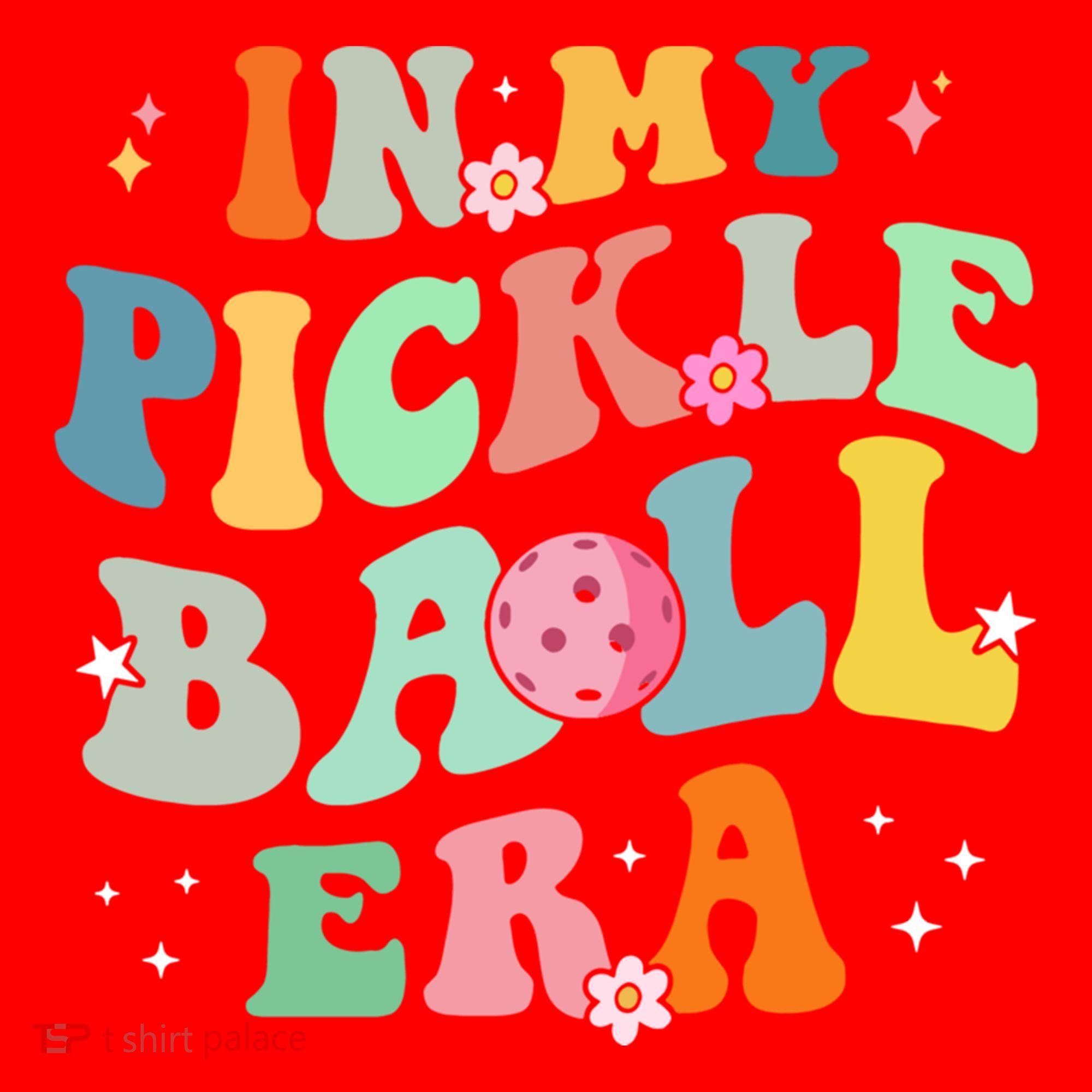 In My Pickleball Era Retro Game Day Funny Pickleball Player Gift Santa Hat