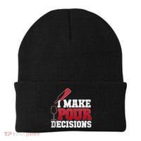 I Make Pour Decisions Wine Er And Funny Bartender Gift Great Gift Beanie thumb 0