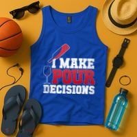 I Make Pour Decisions Wine Er And Funny Bartender Gift Great Gift Tank Top thumb 4