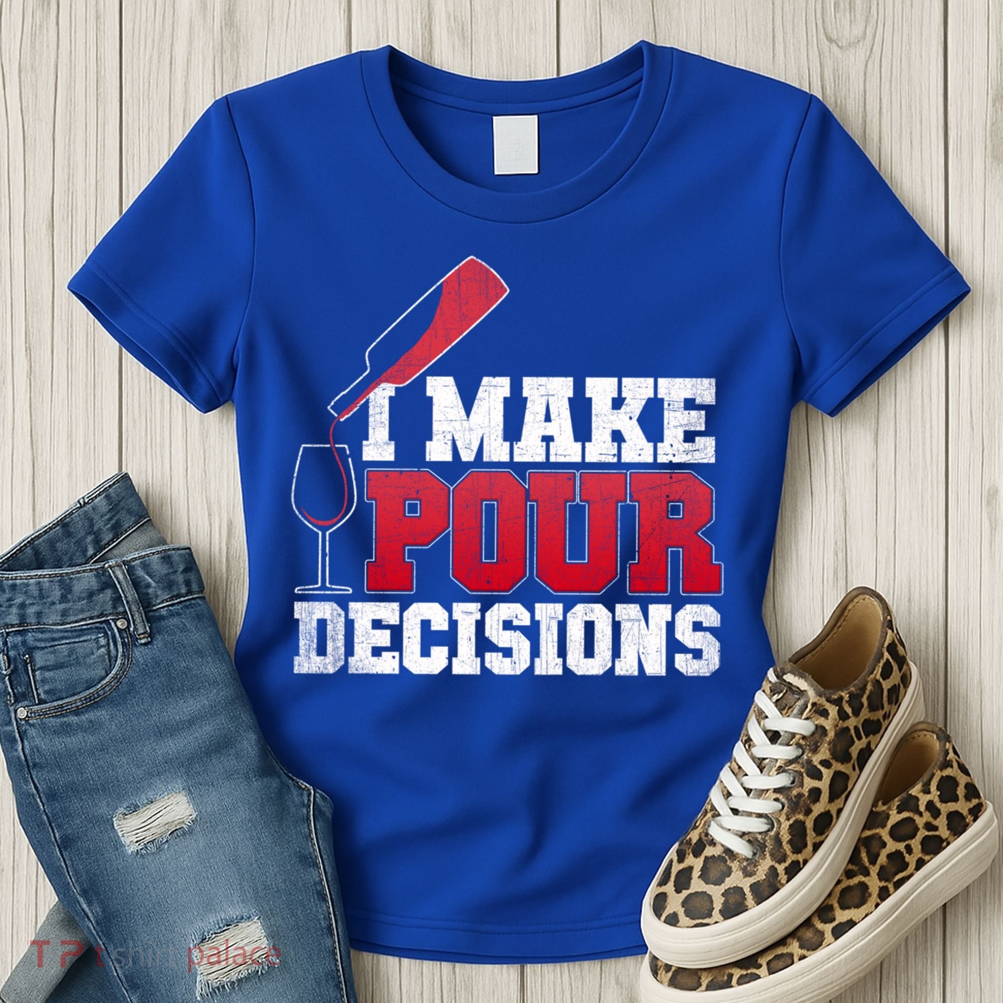 I Make Pour Decisions Wine Er And Funny Bartender Gift Great Gift Women's T-Shirt