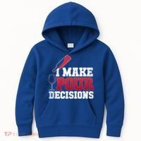 I Make Pour Decisions Wine Er And Funny Bartender Gift Great Gift Kids Hoodie thumb 0