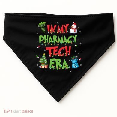 In My Pharmacy Tech Era Christmas Pharmacy Technician Gift USA-Made Doggie Bandana