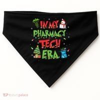 In My Pharmacy Tech Era Christmas Pharmacy Technician Gift USA-Made Doggie Bandana thumb 0
