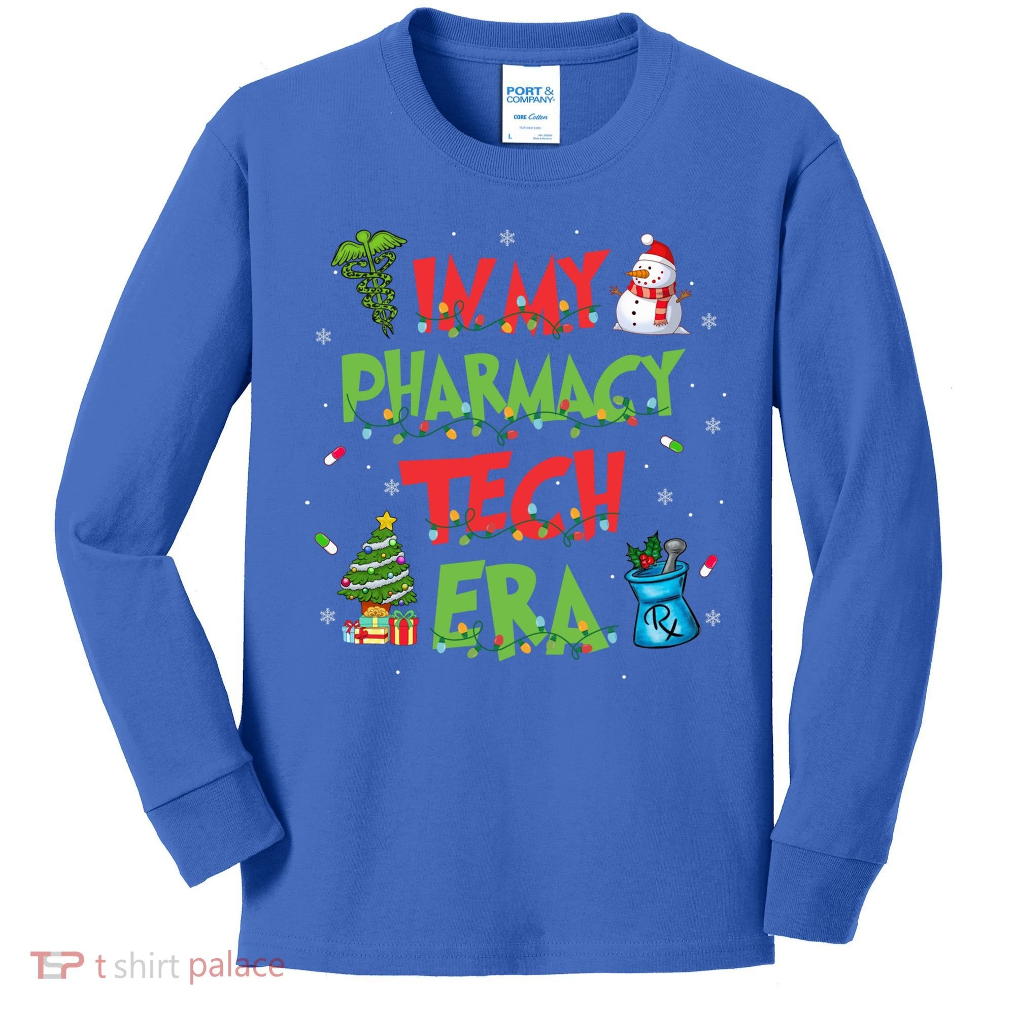 In My Pharmacy Tech Era Christmas Pharmacy Technician Gift Kids Long Sleeve Shirt