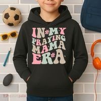 In My Praying Mama Era Kids Hoodie thumb 2