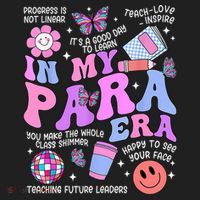 In My Para Era Paraprofessional Paraeducator Back To School Women's Sweatshirt thumb 2