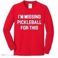 I'm Missing Pickleball For This Kids Long Sleeve Shirt thumb 0