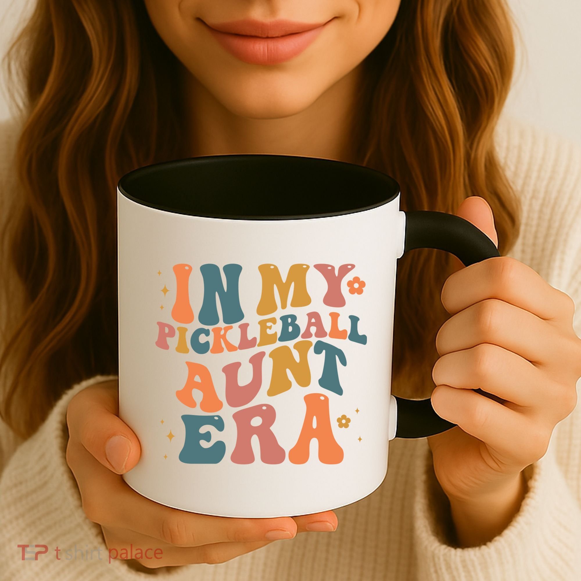 In My Pickleball Aunt Era Funny Groovy S Gift Coffee Mug