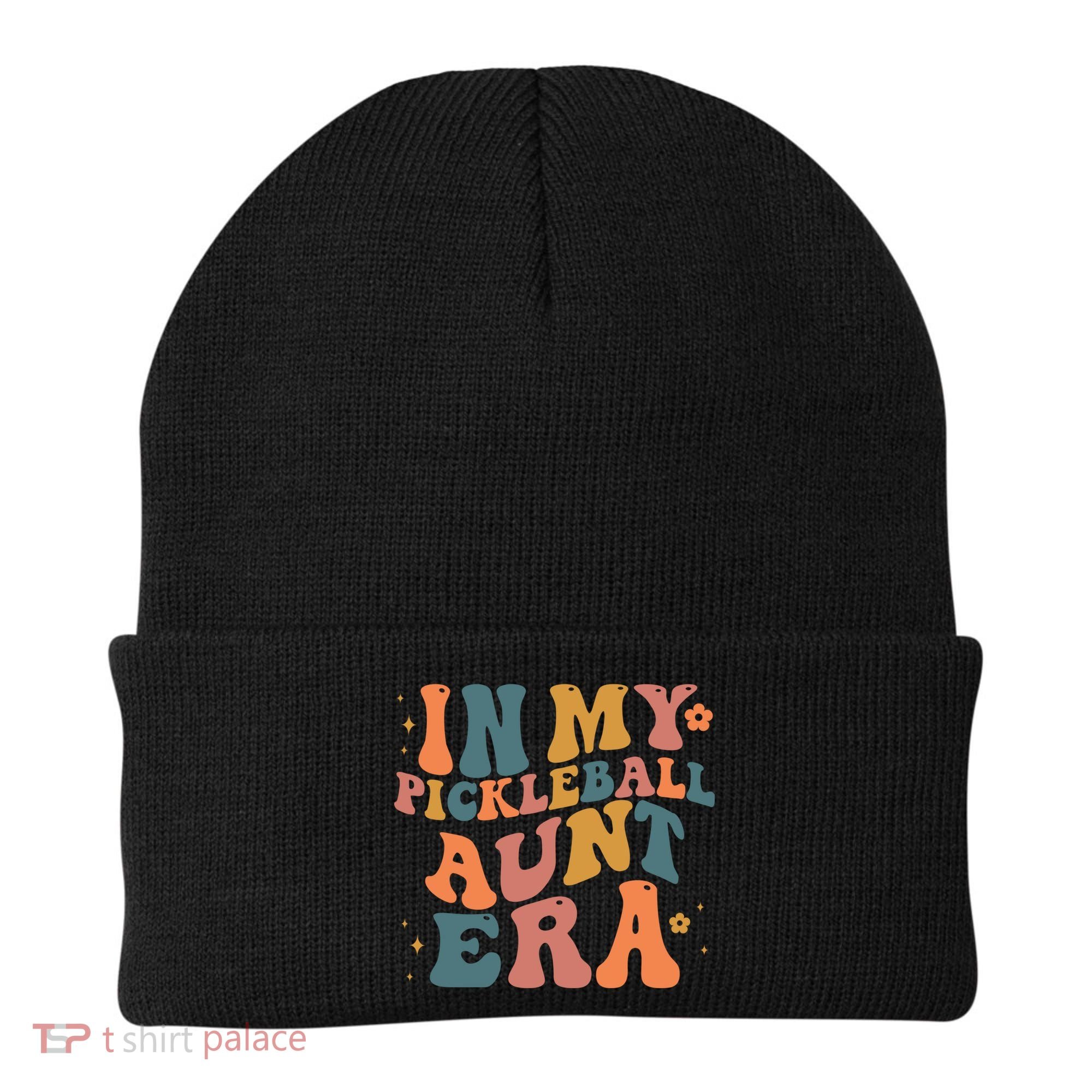 In My Pickleball Aunt Era Funny Groovy S Gift Beanie