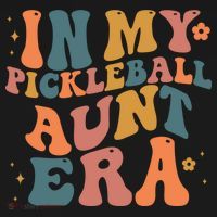 In My Pickleball Aunt Era Funny Groovy S Gift Women's Hoodie thumb 2