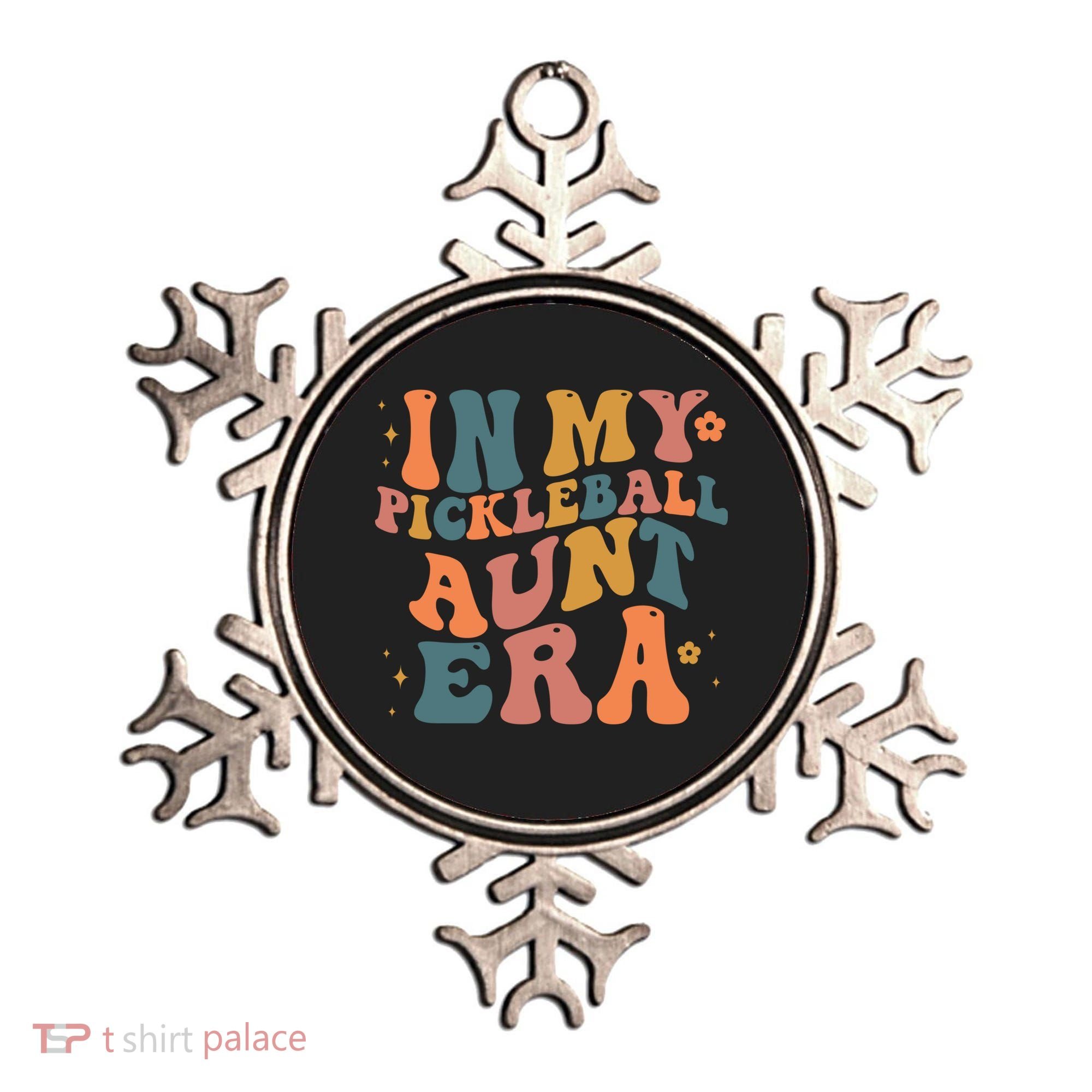 In My Pickleball Aunt Era Funny Groovy S Gift Ornament