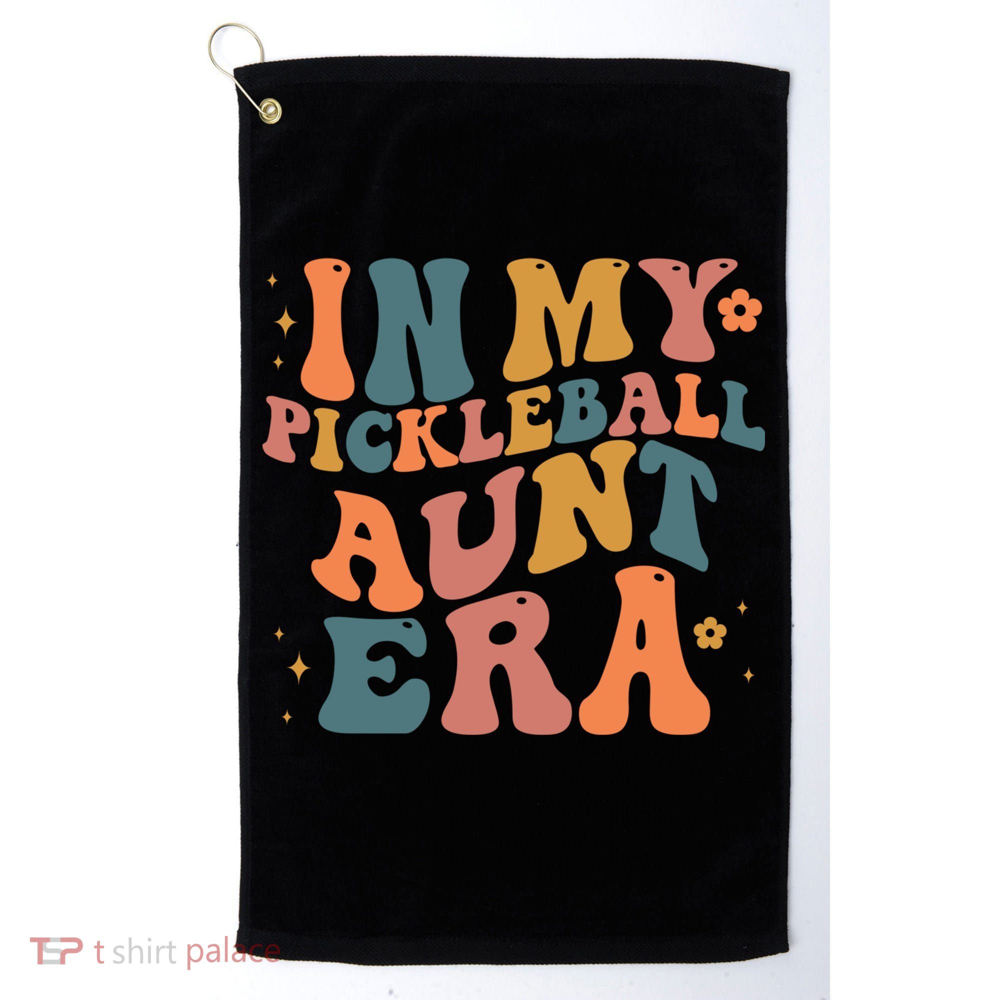 In My Pickleball Aunt Era Funny Groovy S Gift Golf Towel