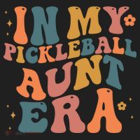 In My Pickleball Aunt Era Funny Groovy S Gift Golf Towel thumb 3