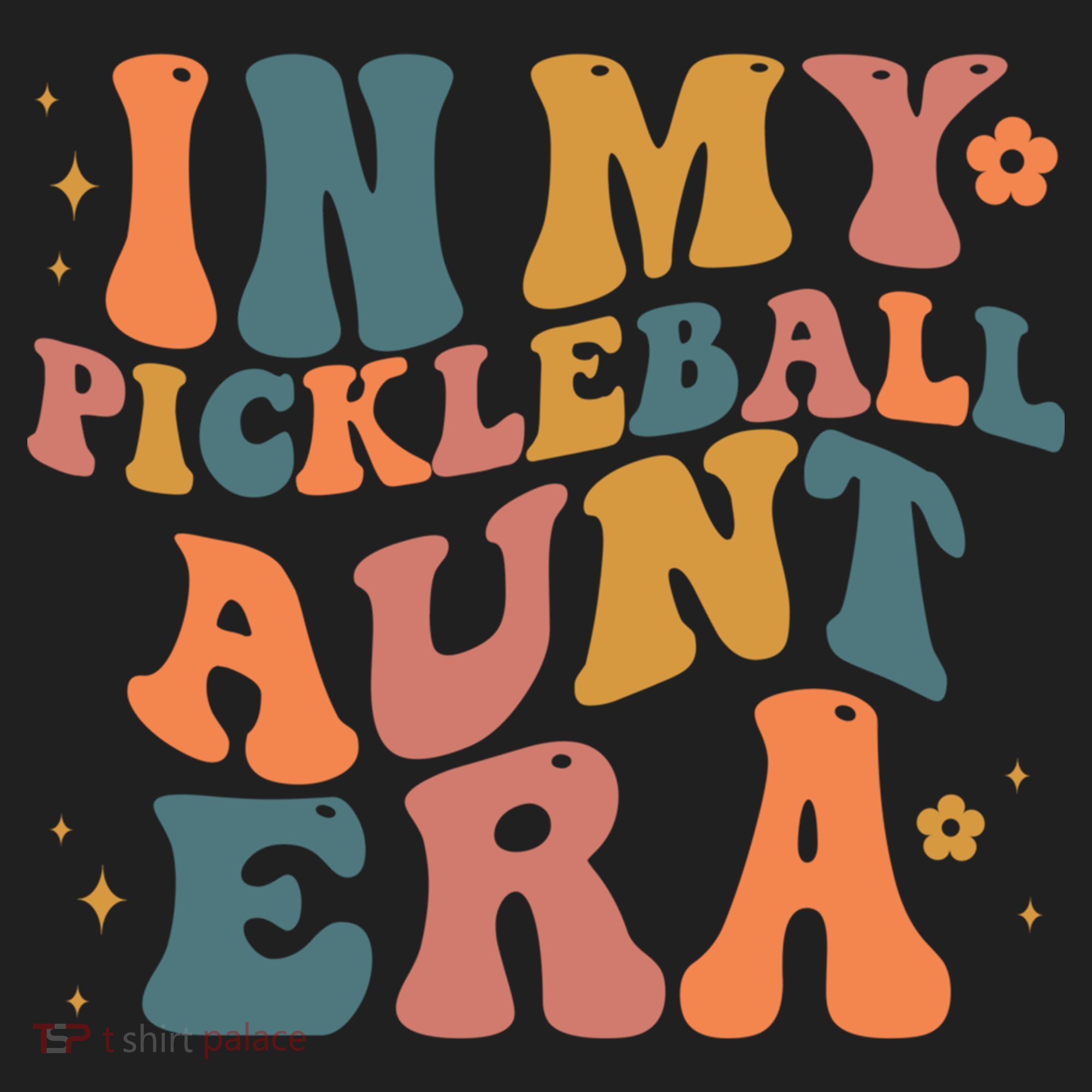 In My Pickleball Aunt Era Funny Groovy S Gift Golf Towel